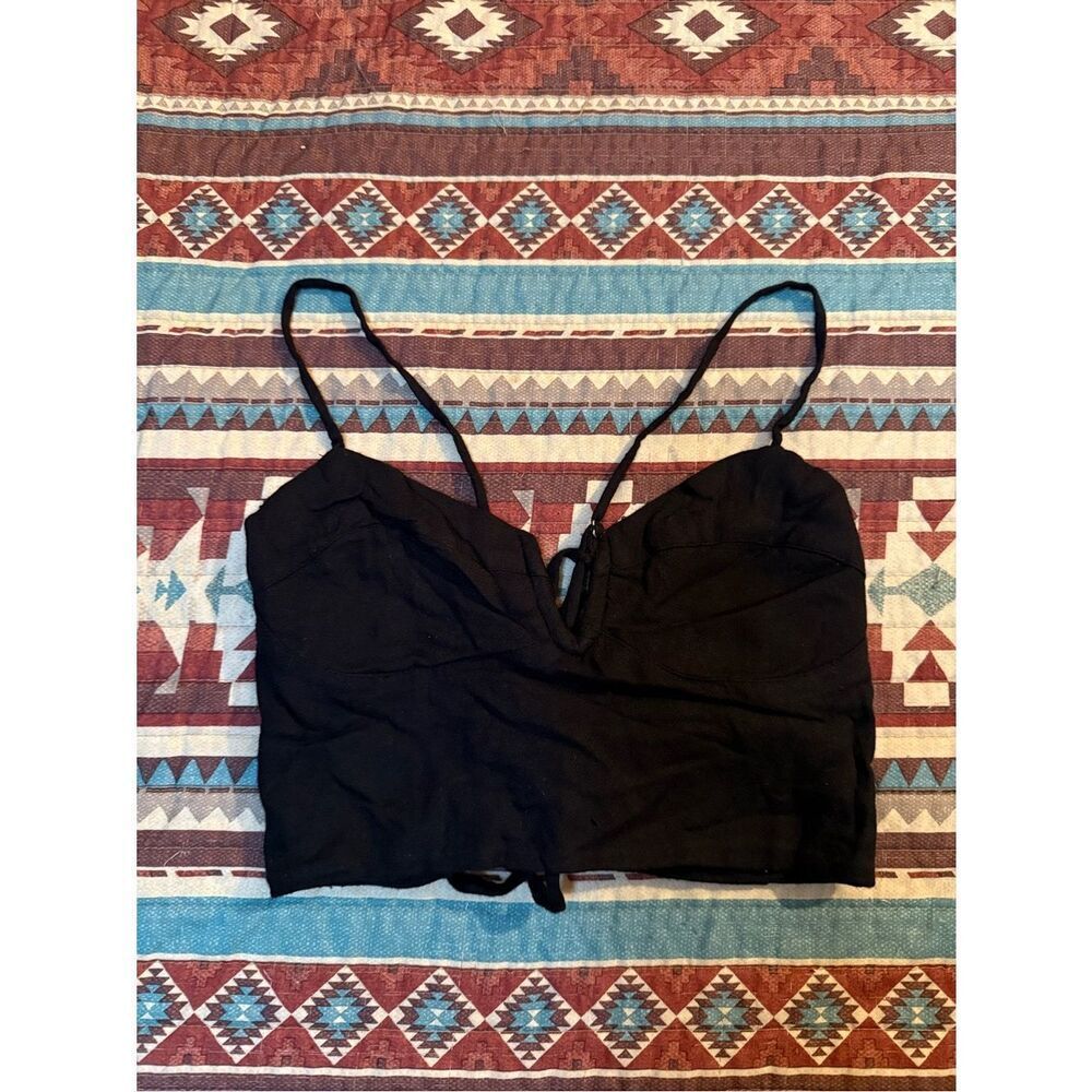 Urban Outfitters Black Spaghetti Strap crop Top size XS